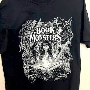 Gildan book of monsters large tee shirt.